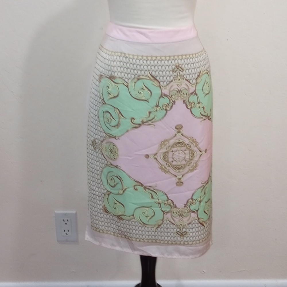 Betty Barclay Scarf Print Pink Skirt, Size 12